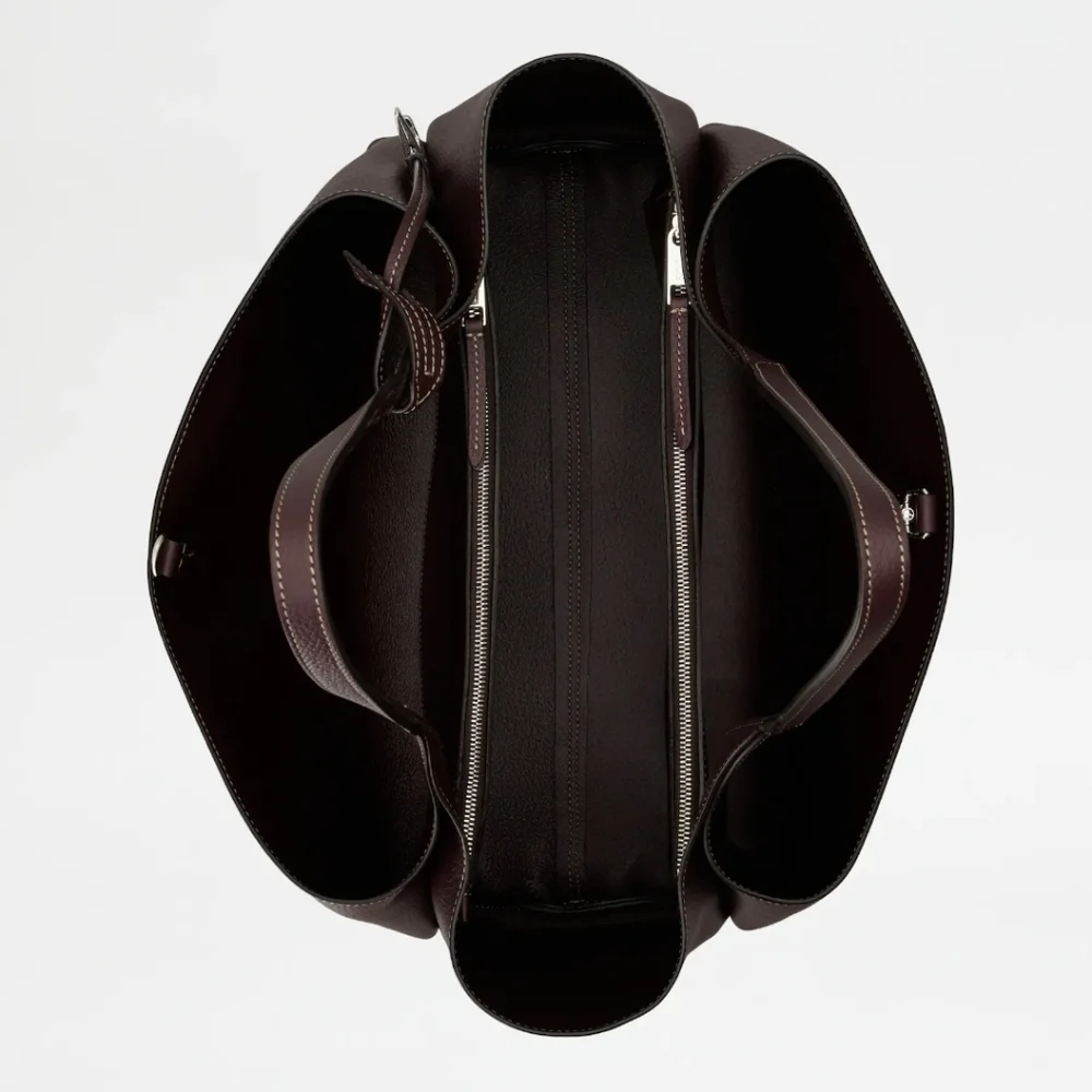 Tod's Medium Apa Leather Tote Burgundy - Picture 6 of 14